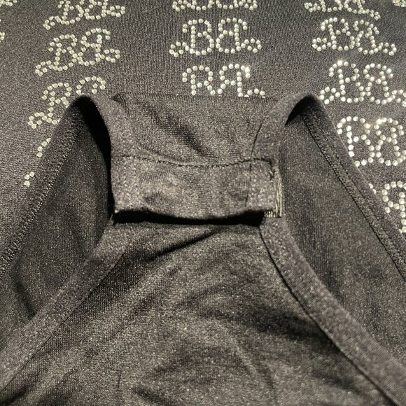 Zara X Barbie Rhinestone Barbie Logo Black Bodysuit - Picture 4 of 5